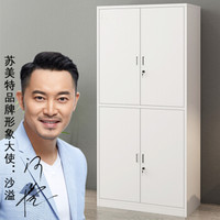 苏美特文件柜办公柜钢制铁皮柜资料柜档案柜储物柜通双节文件柜
