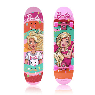 芭比（Barbie） 滑板初学者休闲滑板车男女童儿童代步双翘板 四轮刷街公路板枫木专业滑板图案