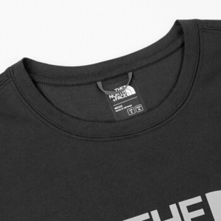 北面 The North Face  2019春夏新款吸湿排汗户外休闲男款短袖T恤  NF0A3V7A  V7N 黑色 XL