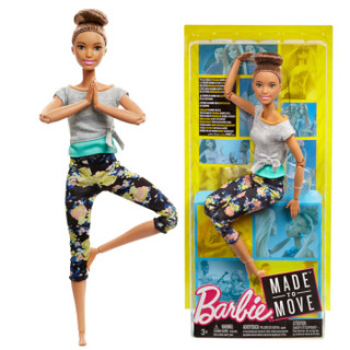 芭比（Barbie）之新百变造型娃娃女孩玩具礼物瑜伽换装芭比关节可动 FTG82