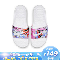 耐克NIKE 女子 一字 拖鞋  BENASSI JDI PRINT 沙滩鞋 休闲鞋 618919-113白色35.5码