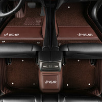 VISAIR专车专用定制汽车脚垫沃尔沃全系S60L S90 XC60 V90 V40全包围纤维丝圈双层汽车脚垫时尚棕