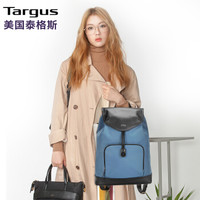 美国泰格斯(Targus)苹果电脑包女 15英寸韩版潮流大容量双肩包女时尚百搭文艺 黑色TSB96403