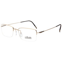  Silhouette 光学眼镜架眼镜框男女款金色镜框金色镜腿