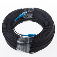 舜普（SP）SDPGL-200 定长皮线光缆 单模蝶形光纤跳线   双SC接头200米 黑色