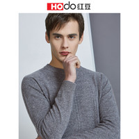 红豆 Hodo 男装 羊毛衫男简约商务系列都市时尚圆领羊毛衫 S3灰色 190/104A    （125）
