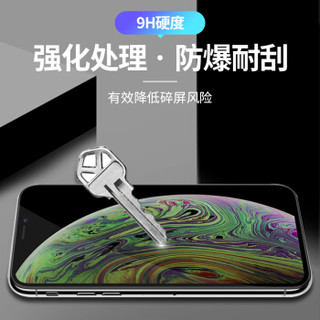 耐尔金（NILLKIN）苹果iPhone11/XR钢化膜6.1英寸 全屏覆盖曲面防爆钢化玻璃膜/手机保护贴膜 CP+pro弧边黑色