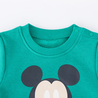 迪士尼(Disney)童装 男童卫衣2019春秋新款米老鼠卡通套头上衣外出卫衣193S1163绿色5岁/身高120cm