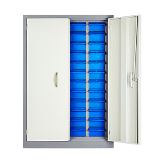 苏美特零件柜元件资料柜效率柜螺丝收纳箱48抽带门蓝色款