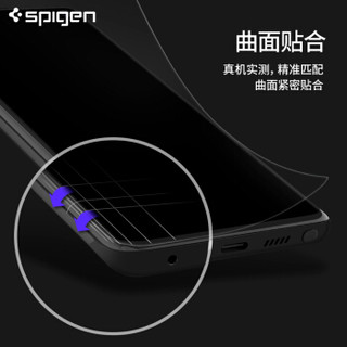 SPIGEN三星Note10+/10plus钢化膜软膜Note10plus水凝膜 2片装高清曲面全覆盖防爆防刮美国进口材料手机贴膜