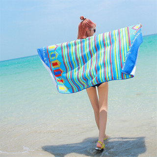 贝迪斯 成人浴巾男女通用柔软吸水速干大毛巾沙滩海边度假儿童浴巾 150×70cm 浪漫小屋