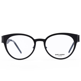 圣罗兰(SAINT LAURENT)眼镜框女 镜架  透明镜片黑色镜框SL M45 001 52mm
