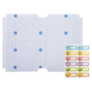 得力(deli)啵乐乐系列A4/10页透明磨砂带切角免裁剪自粘包书膜 学生书皮 附带姓名贴70579