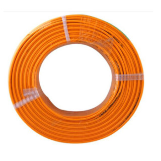 晶花国标单芯塑铜线 硬线 电线 电缆 BV2.5平方 黄100M/盘