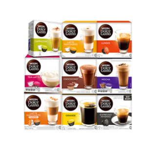 雀巢多趣酷思（Nescafe Dolce Gusto）入门款全自动咖啡机胶囊套装-红色