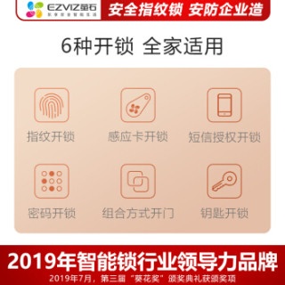 萤石(EZVIZ) DL11S家用互联网指纹密码锁 电子门锁智能门锁密码锁防盗门家用