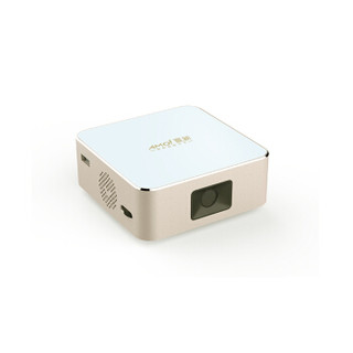 京东云 夏新（Amoi）R15 微型投影仪 家用 投影机 便携（旗舰级硬件 语音遥控 支持侧投 1080P）套餐三 金色