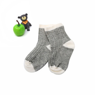 贝吻 婴儿袜子新生儿袜宝宝纯棉袜子 B2100米白色10-12cm（1-2岁）