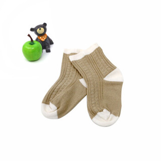 贝吻 婴儿袜子新生儿袜宝宝纯棉袜子 B2100米白色10-12cm（1-2岁）