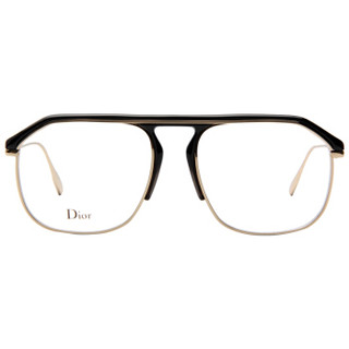 DIOR 迪奥 女款金黑色镜框金色镜腿光学眼镜架眼镜框 DIOR STELLAIRE V U76 54MM