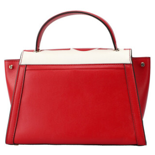 MICHAEL KORS 迈克·科尔斯 MK女包 WHITNEY系列红色皮质女士手提单肩斜挎包 30S9LWHS2O RED/WHT