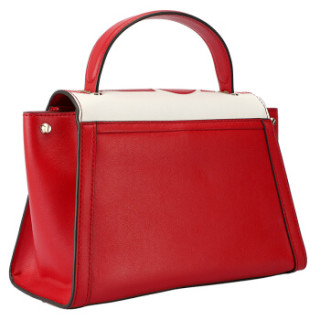 MICHAEL KORS 迈克·科尔斯 MK女包 WHITNEY系列红色皮质女士手提单肩斜挎包 30S9LWHS2O RED/WHT