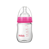 浩一贝贝（HIBB）宽口径玻璃奶瓶150ML 婴儿宝贝亲口喝水防溢出自然实感硅胶奶嘴 套装