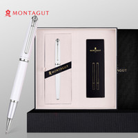 法国梦特娇 （MONTAGUT ）签字笔/宝珠笔商务书写礼品送礼套装白色银夹