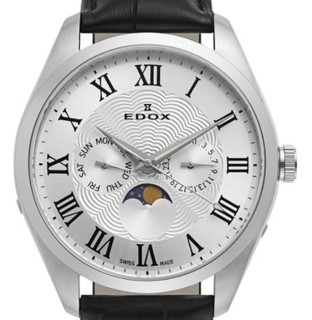 EDOX 依度 Les Vauberts系列 40008-3-ARN 月相男士时装腕表