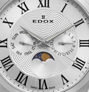 EDOX 依度 Les Vauberts系列 40008-3-ARN 月相男士时装腕表