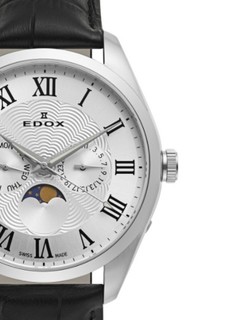 EDOX 依度 Les Vauberts系列 40008-3-ARN 月相男士时装腕表