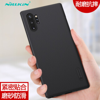 耐尔金(NILLKIN)三星note10+手机壳 磨砂手机保护壳/保护套/手机套 黑色