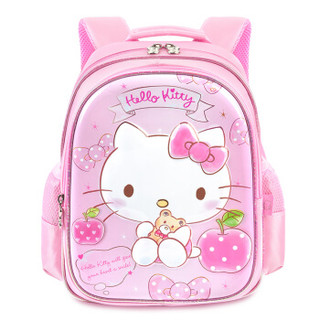 凯蒂猫（HELLO KITTY）幼儿园书包女童3-6岁儿童书包中小班可爱kt迷你卡通宝宝双肩包 DB96281A（粉色）