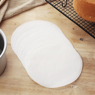 展艺 硅油纸20张模具防沾纸垫家用蛋糕面包饼干烘焙脱模纸烤箱油纸8寸