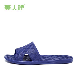 美人桥拖鞋男女款轻便软薄底室内居家拖情侣舒适透气EVA凉拖921 深兰(男式) 43码