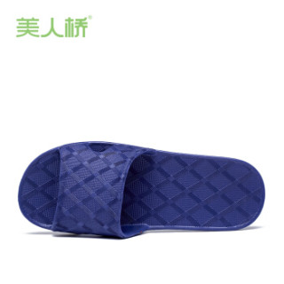 美人桥拖鞋男女款轻便软薄底室内居家拖情侣舒适透气EVA凉拖921 深兰(男式) 43码