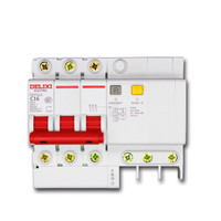 德力西小型漏电断路器DZ47sLE 3P C型 16A三相三线不带零线漏电保护空气开关家用