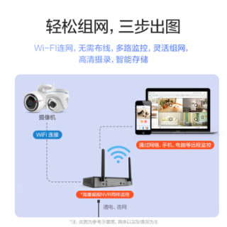 海康威视萤石 200万无线监控设备套装X5C 8路无硬盘 7台1080P无线枪机监控摄像头 家用商铺工程