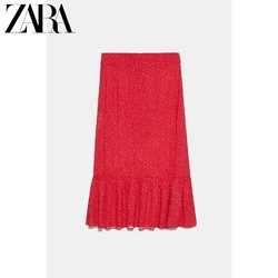 ZARA 女装 配腰带波点裙 07484084094