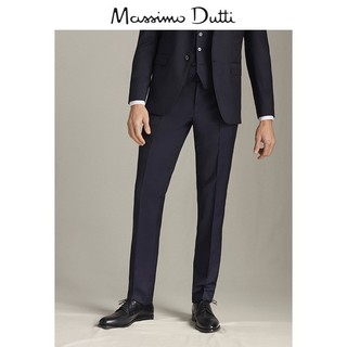 Massimo Dutti 00091270401 男装 精纺羊毛西装长裤