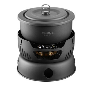 ALOCS 爱路客 户外便携野营炊具套装 煎锅户外水壶 野营锅10件套CW-C05 （适用于2-4人使用）