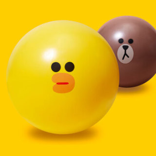 Keep LINE FRIENDS瑞士球加厚防爆瑜伽弹力球男女健身装备 21020666/10860 布朗熊 65cm