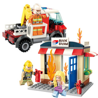 （ENLIGHTEN）启蒙积木拼装消防系列立体拼插儿童男孩玩具新消防4款合集2811