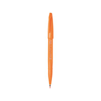 日本派通（Pentel）彩色软毛笔秀丽笔 弹性笔尖水性笔Touch手帐书信贺卡用 SES15C桔黄色/单支装