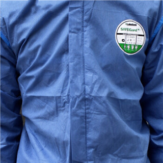 雷克兰(Lakeland)连体防护服Safegard 76系列腰部手腕脚踝橡筋收 SMMS428BE蓝色2XL码