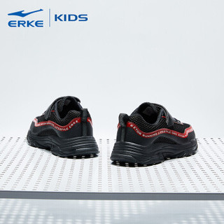 鸿星尔克（ERKE）童鞋儿童运动鞋大童慢跑鞋防滑男童鞋 63119120055 正黑/大红 39码