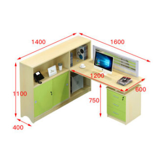 钱柜 办公家具员工桌职员桌 现代简约屏风隔断办公桌 电脑桌工作位电脑卡座工位组合 右侧柜2人位