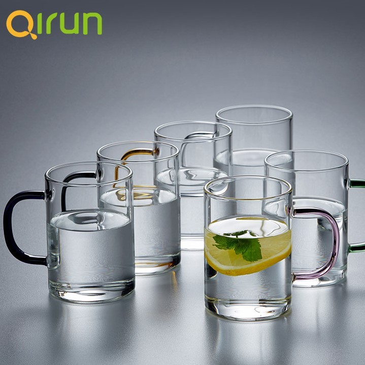 杯子玻璃杯_启润 简约玻璃杯 带把 300ml*6只装多少钱-什么值得买