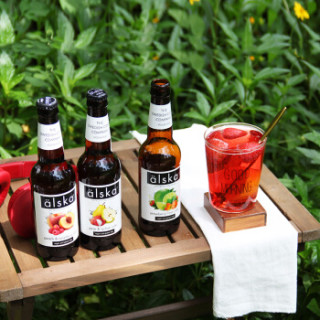 英国艾斯卡alska西打酒梨荔枝味啤酒 进口啤酒果啤330ml*6瓶装整箱