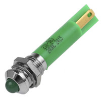欧时RS ProLED指示灯信号灯210563凸型绿色焊接片接端5mm